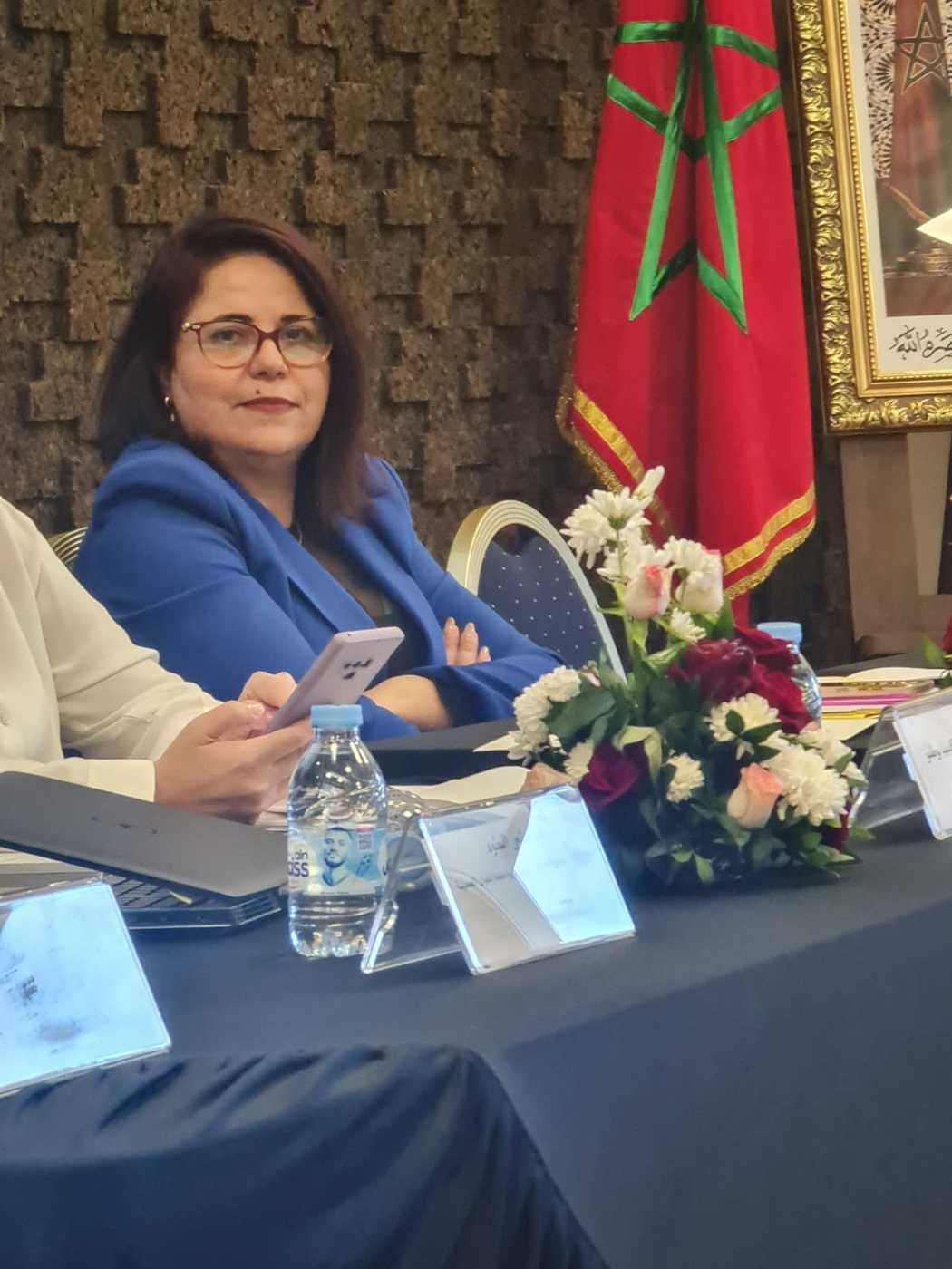 Maître Atika Ellouaziri lors d'une rencontre